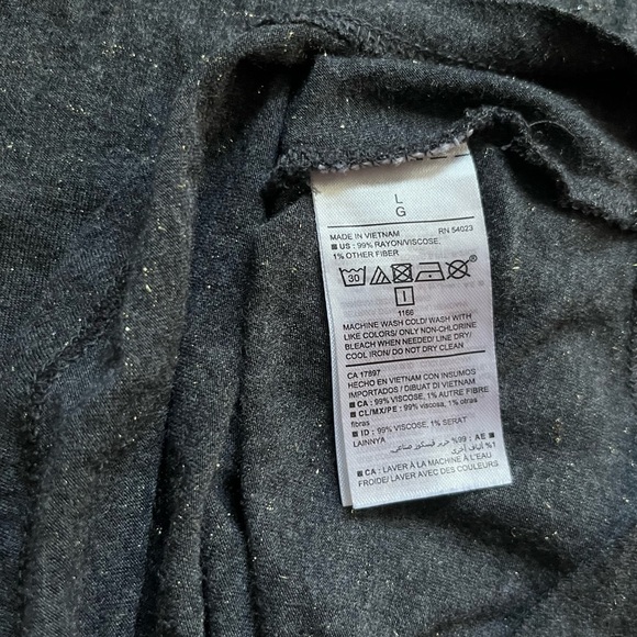 Old Navy Luxe Gray with Gold Specks Size Large Shirt - Picture 2 of 4